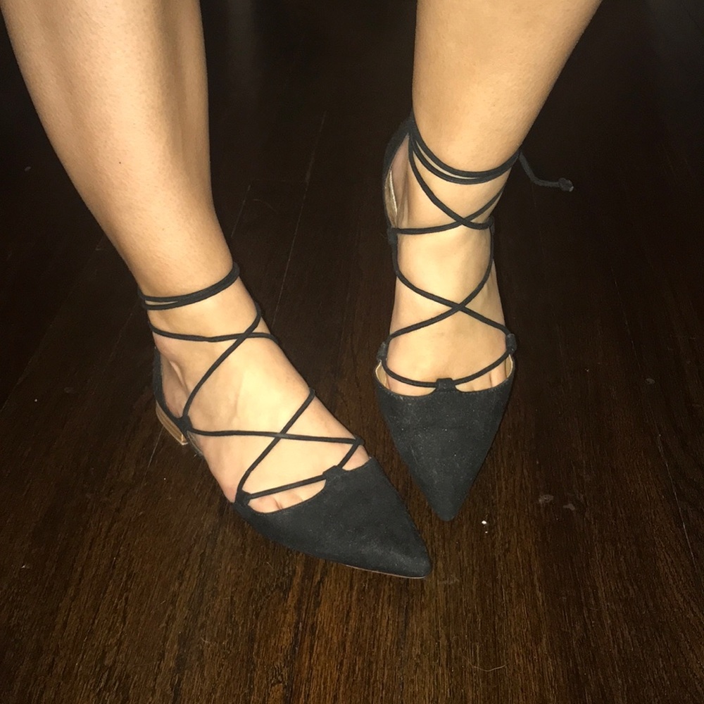 Zara Lace up Flats